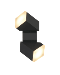 APLIQUE LED EXT 2 FOCOS 12,5W 700LM 100-240V 3000K IP54 GRIS OSCURO