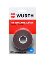 CINTA DOBLE FAZ GRIS 12MMX1MMX3M WURTH