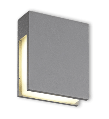 Aplique LED Exterior DELTA 4,8W IP54 Luz Cálida – Plateado