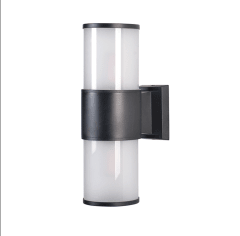 Aplique Doble Porta E27 Negro