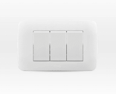 Interruptor Triple 9/32 10A Blanco