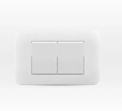 Interruptor Doble TECLON 9/15 Blanco 10A – 250V Armado