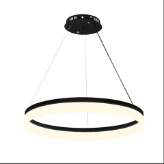 Lámpara LED Colgante Redonda 600 mm Negra – 36W Aluminio