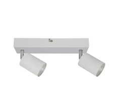 Aplique Sobrepuesto  2 Luces GU10 Blanco Iluminación Interior