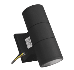 Aplique de Pared Exterior IP65 2 Luces GU10 Negro