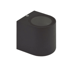 Aplique LED Cilíndrico 1xGU10 Negro IP54 Interior Exterior 35W