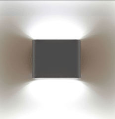 Apliqué LED 2x5W 3000K Negro IP54