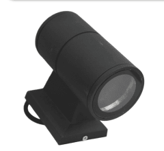 Aplique de Pared Exterior GU10x1 IP65 Negro| Aluminio Resistente