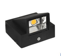 Aplique de Pared LED 3W 3000K IP54 Negro | Compacto y Decorativo
