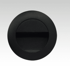 APLIQUÉ CIRCULAR EMBUTIDO 3W LED 3000K NEGRO