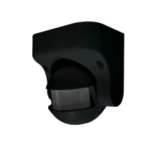 Sensor de Movimiento Infrarrojo 180° Negro – Instalación en Muro o Cielo