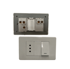 Interruptor Simple y Enchufe 10A Mixto
