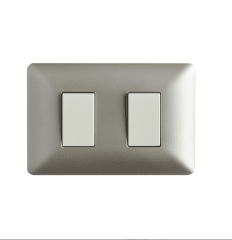 Interruptor Doble Champagne 16A 250V (9/15)