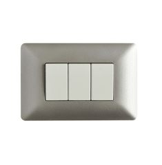 Interruptor Triple Champagne 10A 250V (9/32)