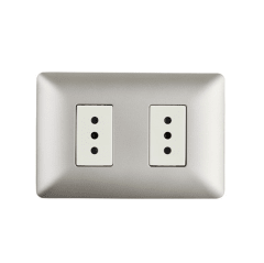 Enchufe Doble Champagne 10A 250V