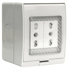 HIDROBOX SOB ENCHUFE DOBLE 16A 220V IP55 V-SO-0602-10