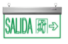 SEÑALETICA EMERGENCIA LED VERDE 5W DERECHA