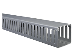 Canaleta Ranurada H80xW40 2M Gris