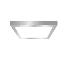 Panel LED cuadrado 18W Sobrepuesto – Marco Plateado