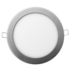 Panel LED 18W Embutido – Marco Plateado | Luz fría