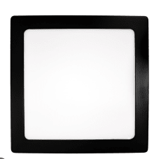 Panel LED Cuadrado Sobrepuesto – 18W Negro | Luz fría