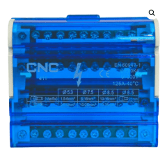 Repartidor Tetrapolar 4x11 Posiciones (125A / 500VAC)