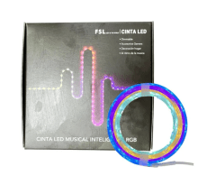 Cinta LED Musical Inteligente RGB 2m USB DC5V Control por Sonido