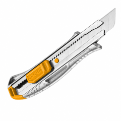 CUCHILLO CARTONERO ALUMINIO PULSADOR PLANO 18X100MM INGCO