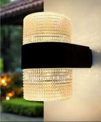 Aplique LED Cilíndrico Acrílico Exterior Negro 9W IP65