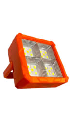 Lámpara Solar Portátil 100W Naranja | 3 Tonos de Luz + Modo Flash Rojo/Azul