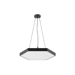 LAMPARA LED COLGANTE HEXAGONAL  30W 6500K NEGRO