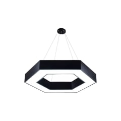 LAMPARA LED COLGANTE DOBLE HEXAGONAL  30W 6500K NEGRO