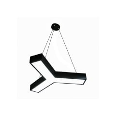 LAMPARA LED COLGANTE FORMA Y 30W 6500K NEGRO