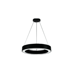 LÁMPARA NEGRA 48W DOBLE CÍRCULO LUZ NEUTRA