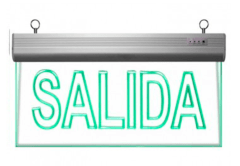 SEÑALETICA DE SALIDA CON LED VERDE 220V LC