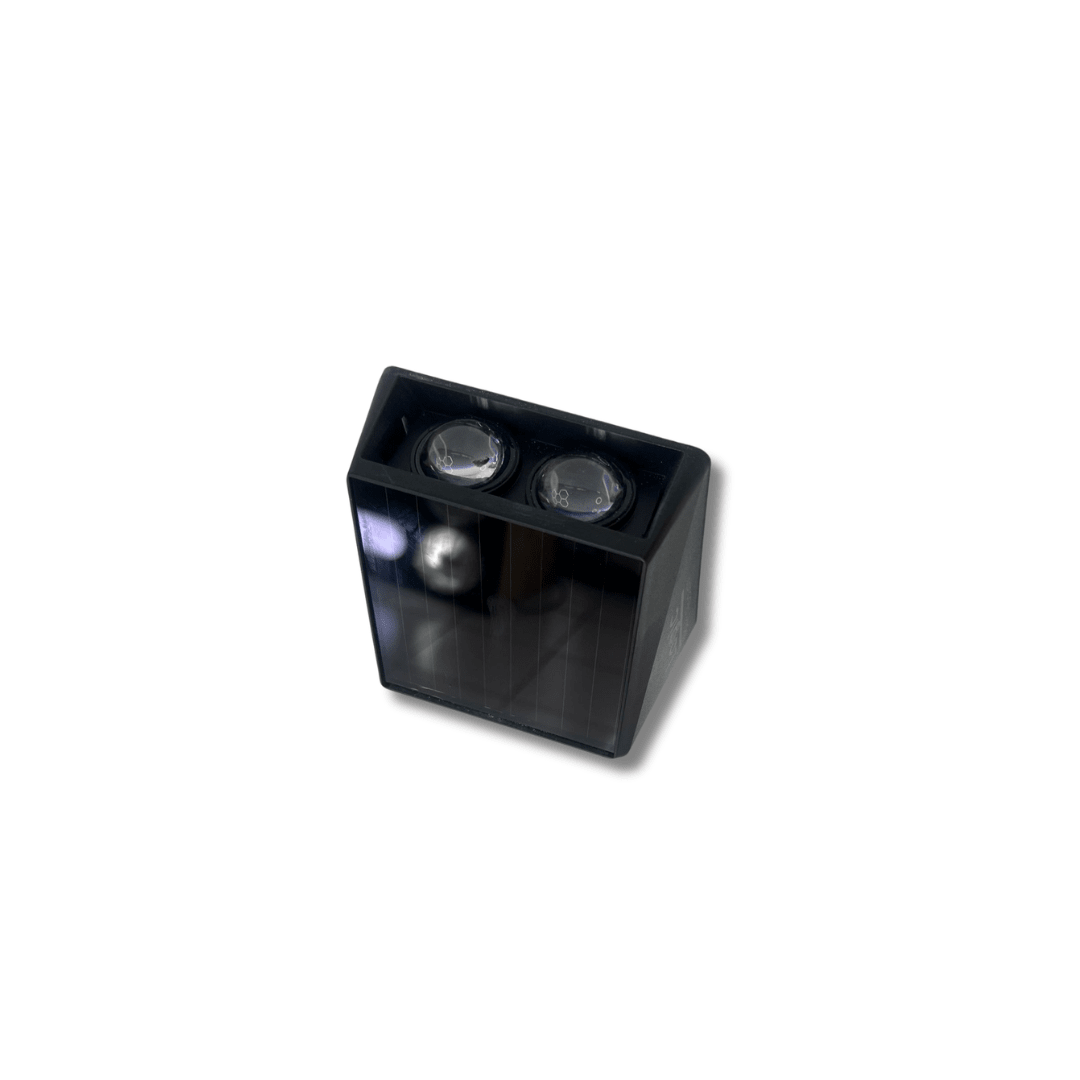 Foco Solar de Muro Bidireccional RGB – Iluminación Decorativa para Exteriores3