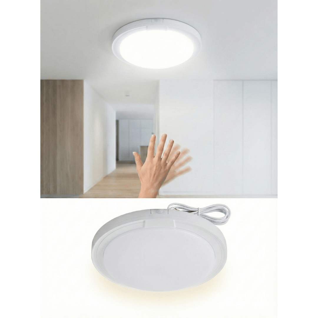 Panel LED Redondo con Sensor de Movimiento 24W | Luz Fría 6500K - Encendido Automático 0