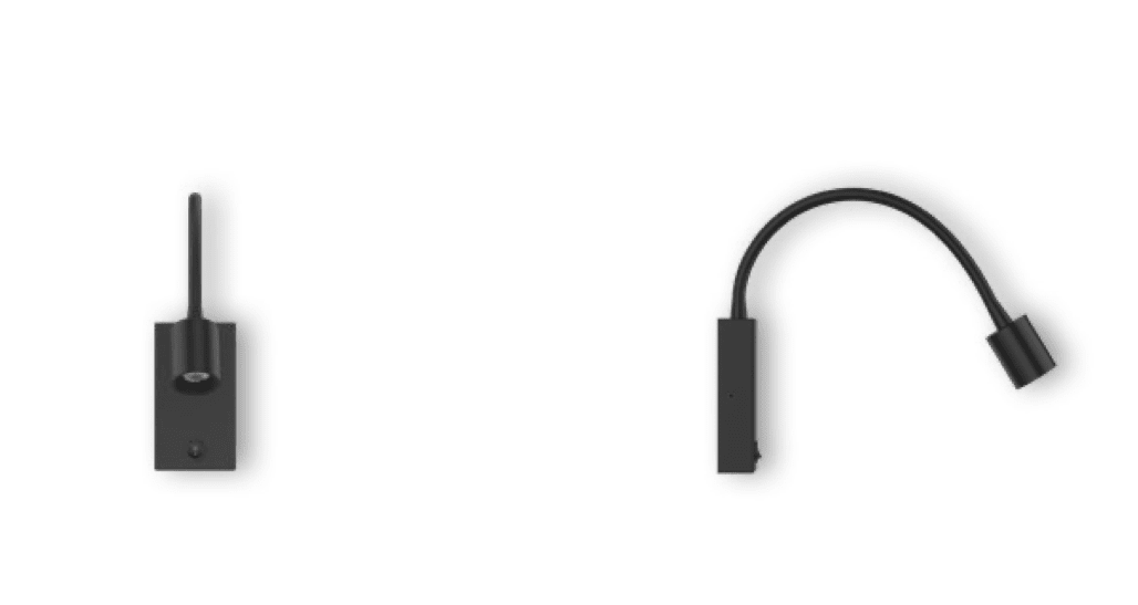 Aplique LED de Lectura Orientable con Interruptor 3W 3000K Luz Cálida – Negro | Modelo Skrypt3