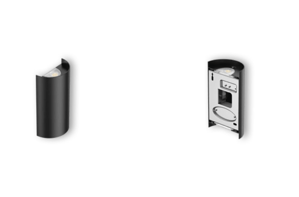 APLIQUE LED DE PARED NEGRO 8W3