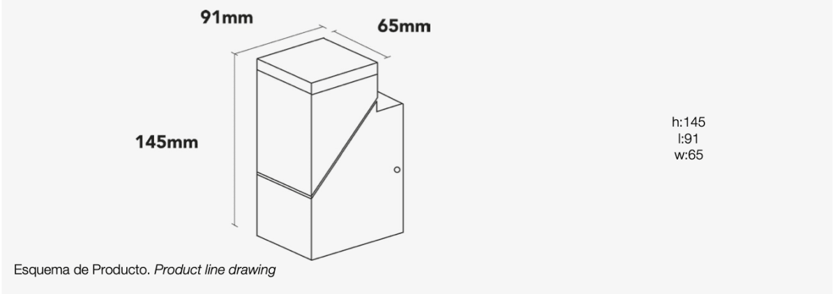 Aplique LED Exterior 1-Foco 8W Luz Cálida Gris Oscuro2