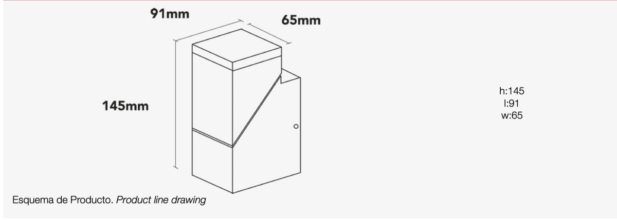 Aplique LED Exterior 1-Foco 8W Luz Cálida Plata2