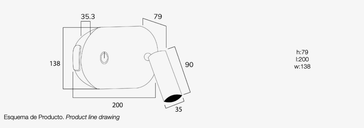 Aplique LED blanco con USB y luz de lectura orientable 3W Luz cálida4