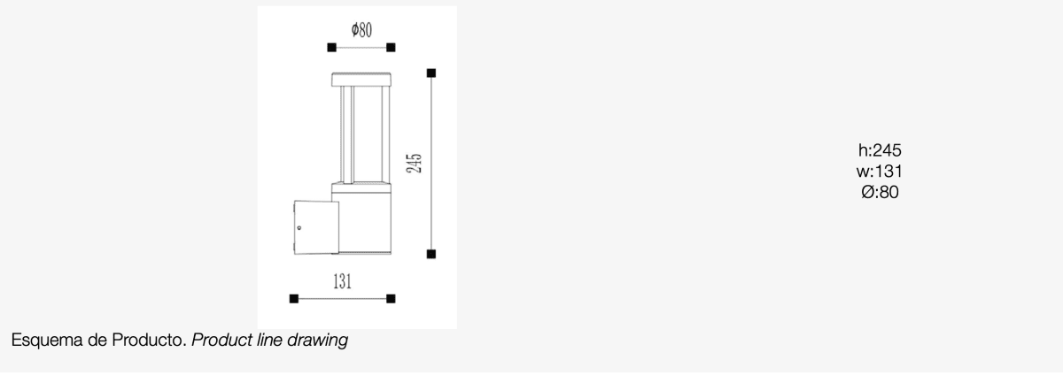 Aplique LED Exterior 11,5W Luz cálida Gris Oscuro2