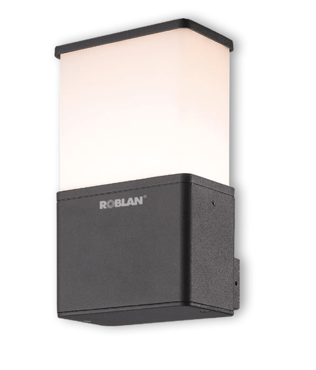 Aplique LED Exterior 9W Luz cálida Gris Oscuro 0