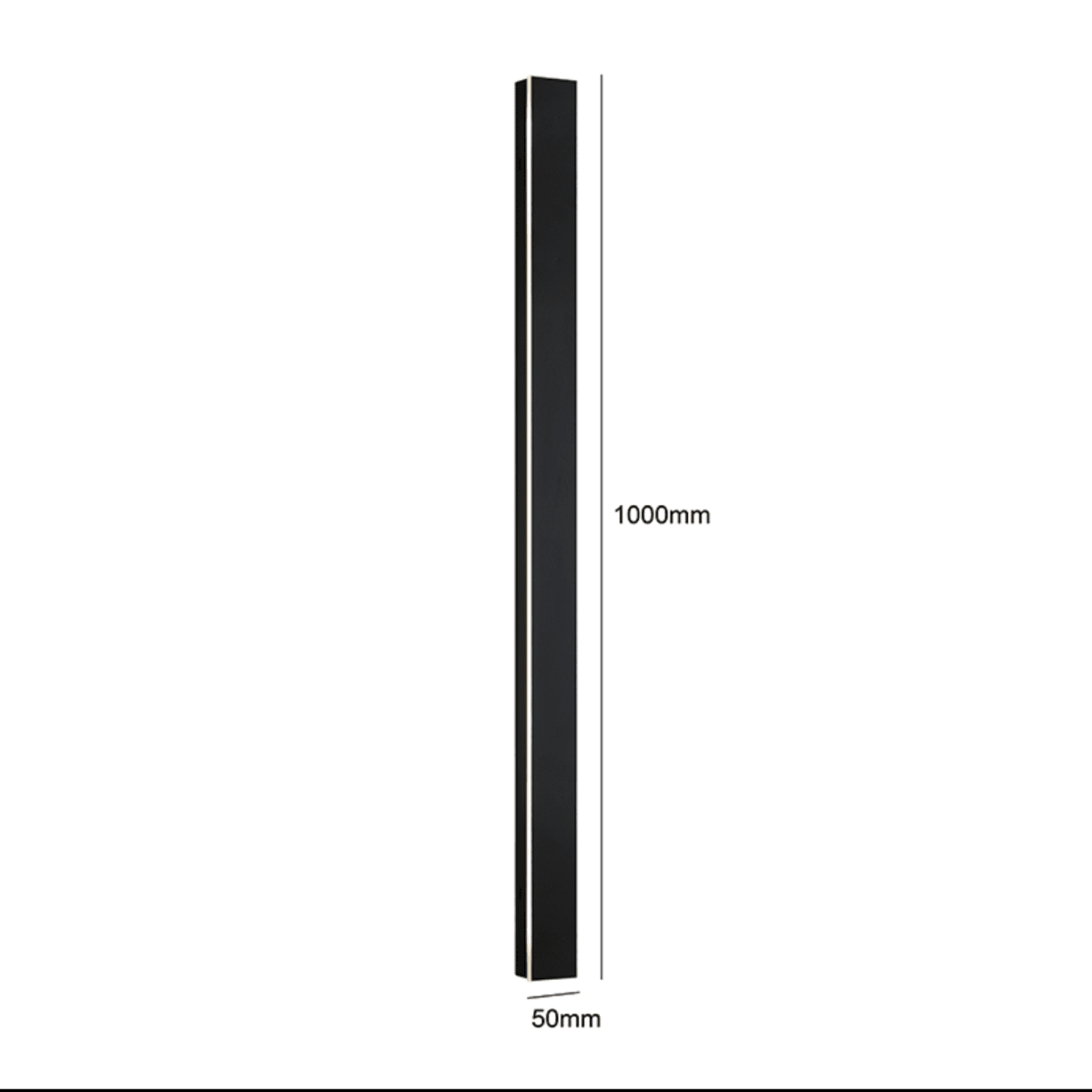 Aplique LED Línea Negro 1M Luz Cálida2