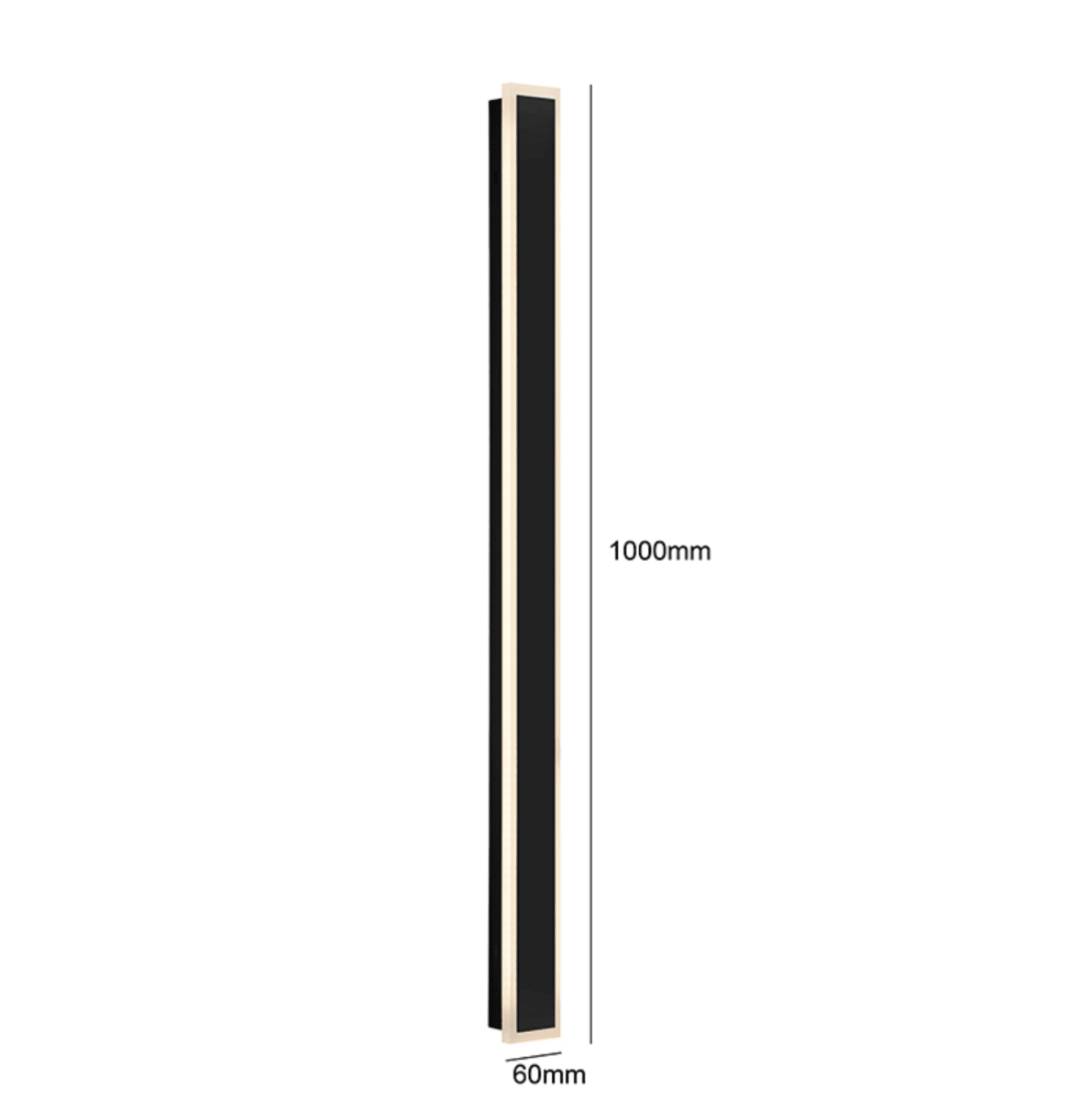 Aplique LED Línea Negro 38W 1M Luz Cálida2