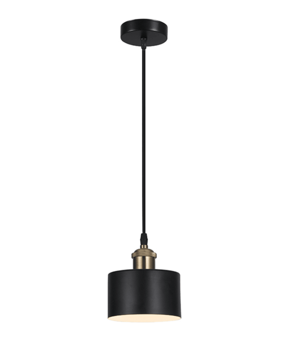 Lámpara Colgante Negro 1xE27 0