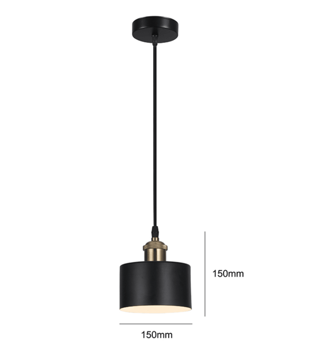 Lámpara Colgante Negro 1xE272