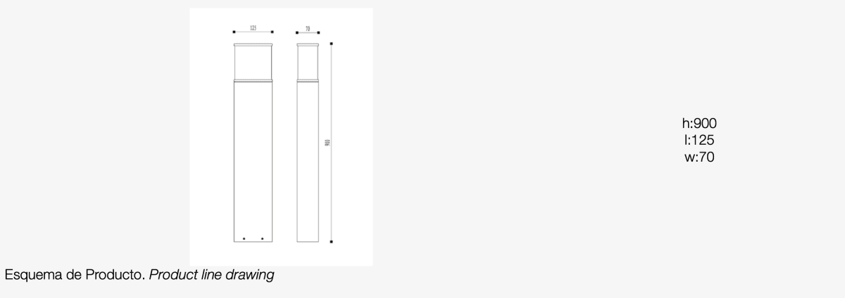 BALIZA MINK LED EXTERIOR 900 MM2