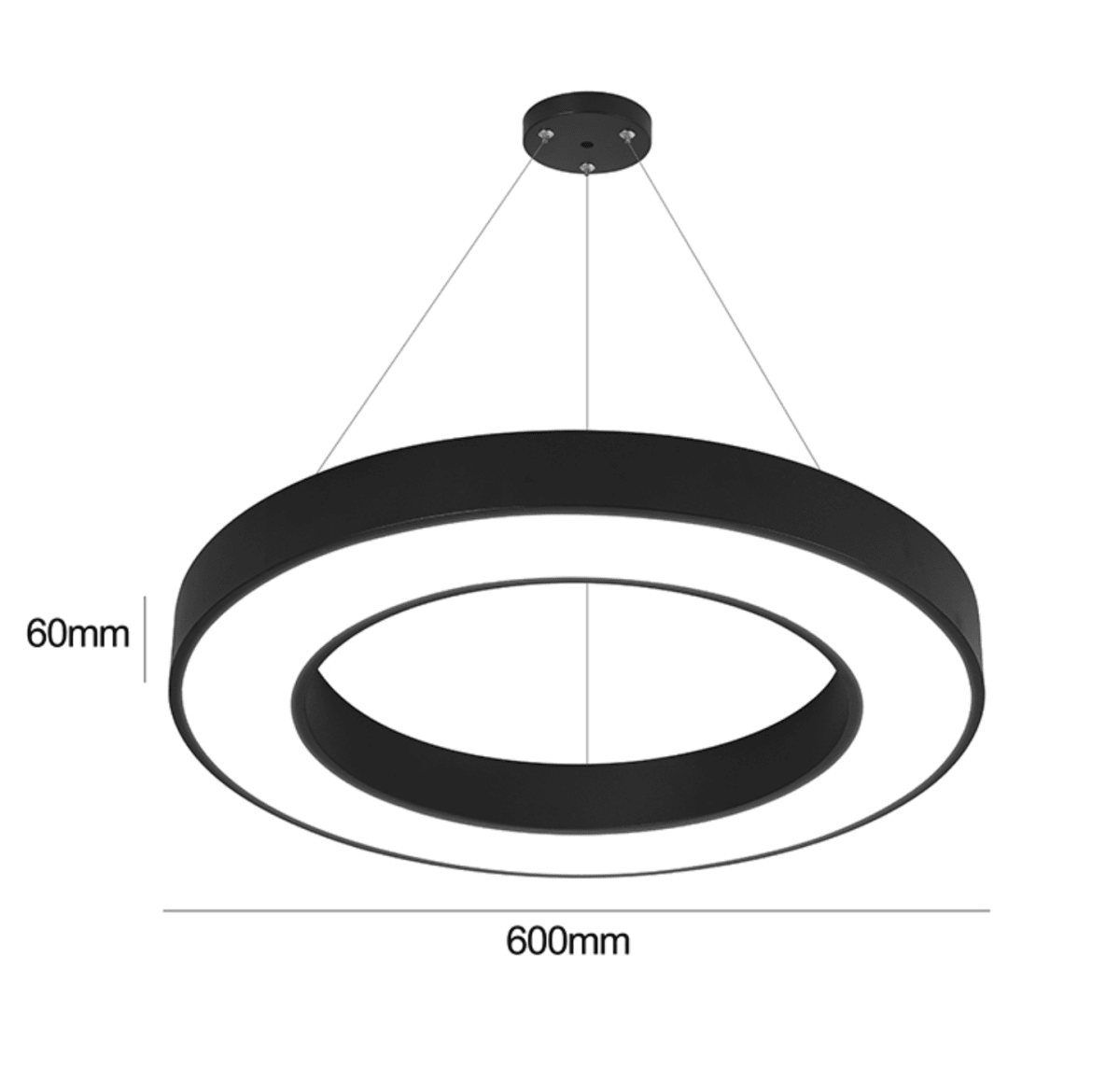 Lámpara LED Colgante Redonda 600mm 42W CCT2